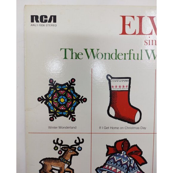 Elvis Presley "The wonderful world of Christmas" 1976 vinyl record VG+ Canada - Picture 2 of 10